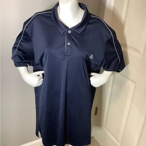 Men XL Adidas Blue Golf Polo Short Sleeve Shirt